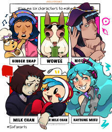 Draw 6 Characters Challenge
